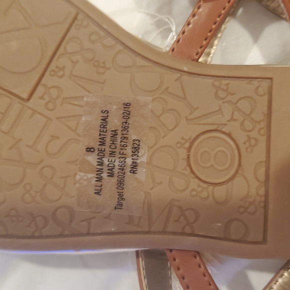 NWT Sam & Libby Hannah Cognac Tasseled Sandals - Picture 5 of 5